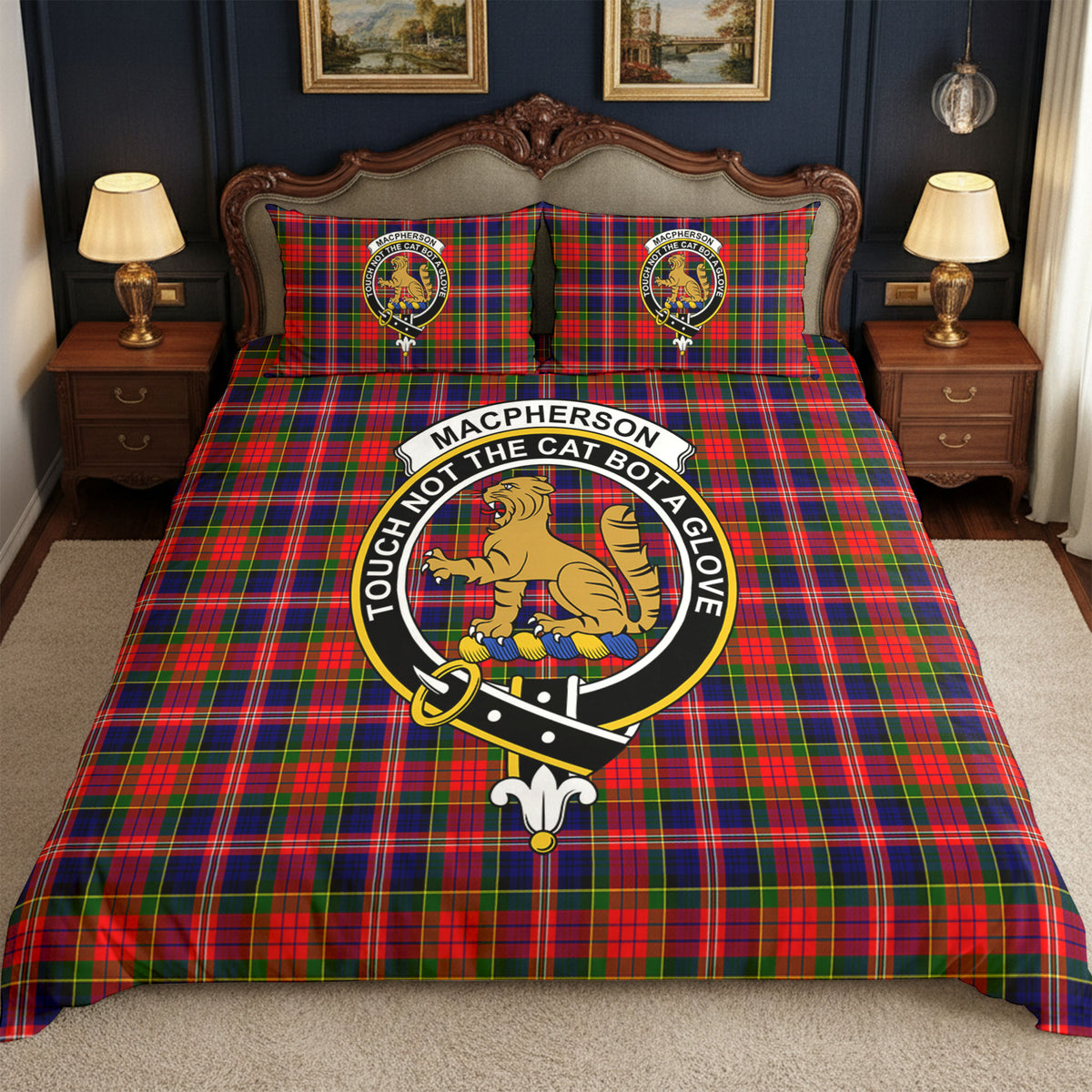 MacPherson Modern Tartan Crest Bedding Set