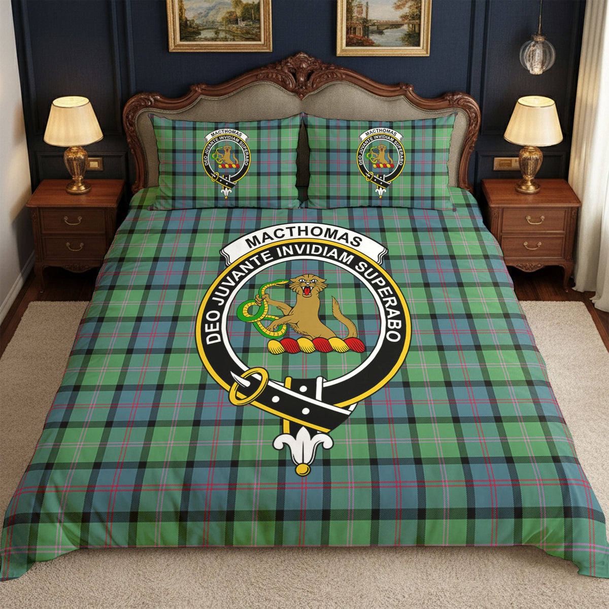 MacThomas Ancient Tartan Crest Bedding Set