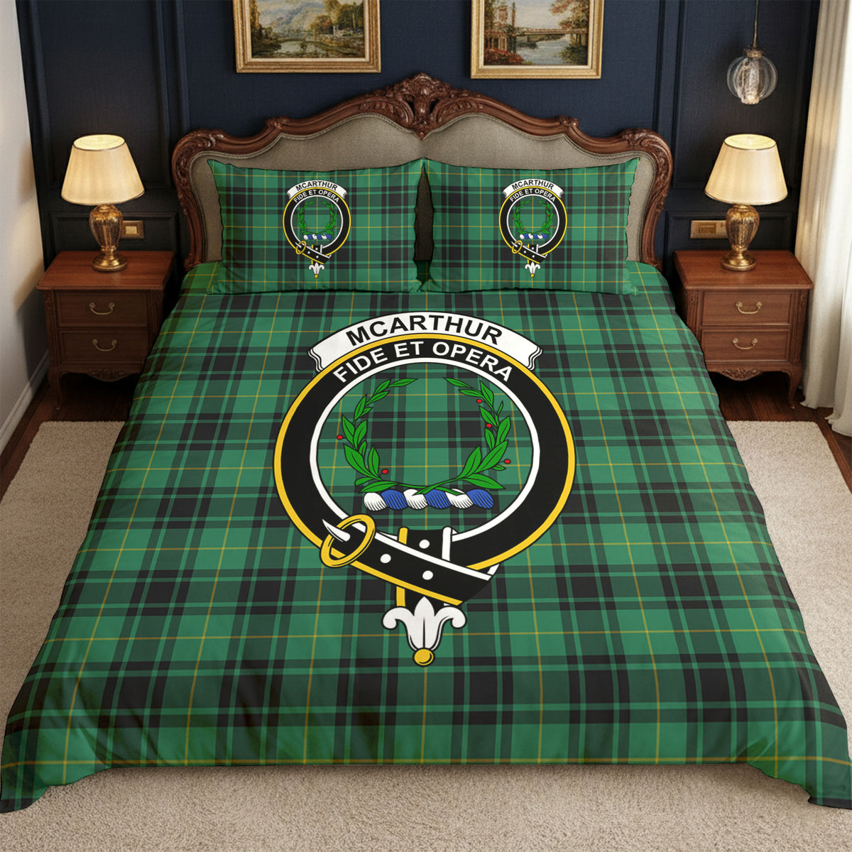 McArthur Ancient Tartan Crest Bedding Set