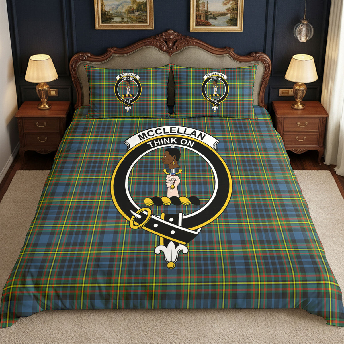 McClellan Ancient Tartan Crest Bedding Set