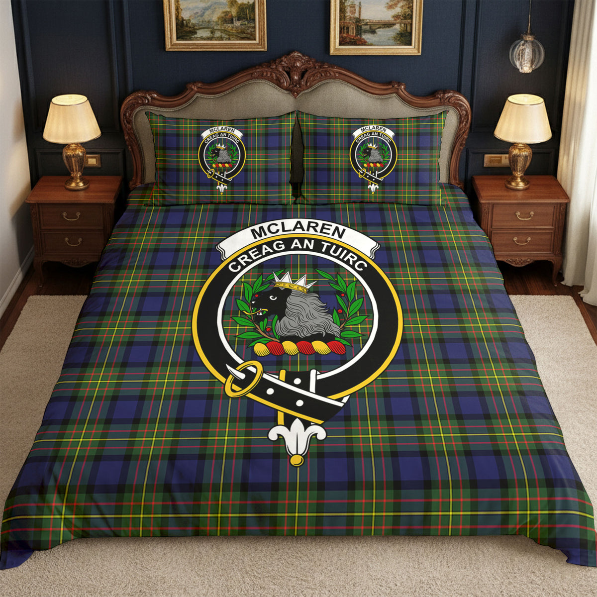 McLaren Modern Tartan Crest Bedding Set