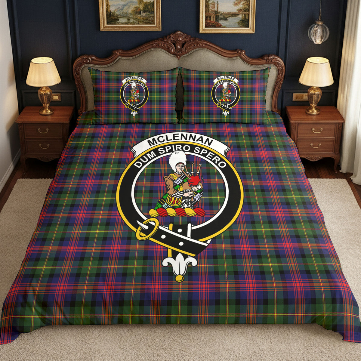 McLennan Modern Tartan Crest Bedding Set