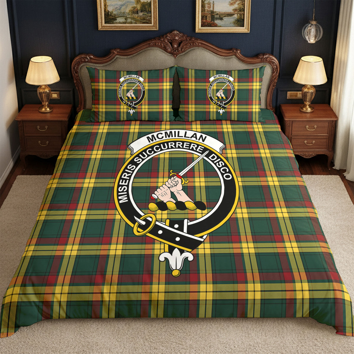 McMillan Old Modern Tartan Crest Bedding Set