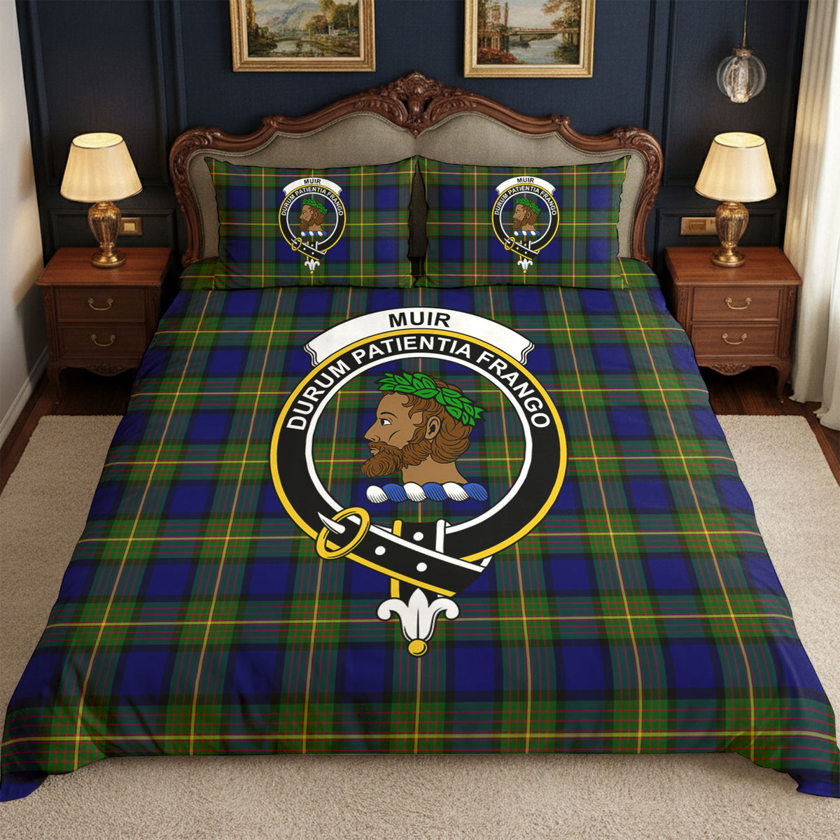 Muir Tartan Crest Bedding Set
