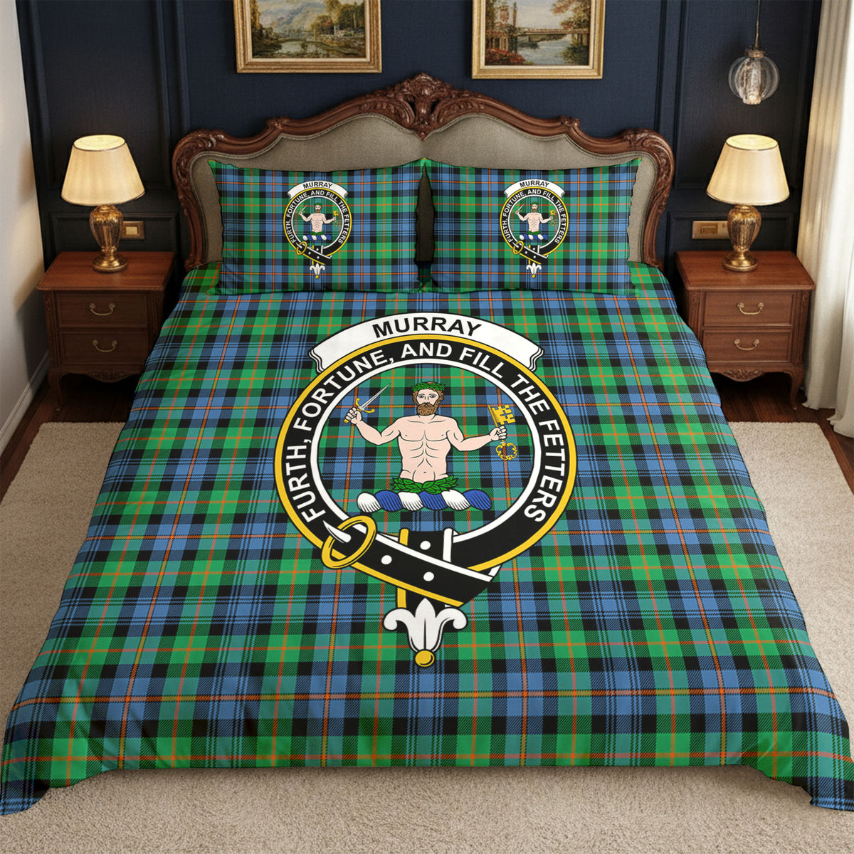 Murray of Atholl Ancient Tartan Crest Bedding Set