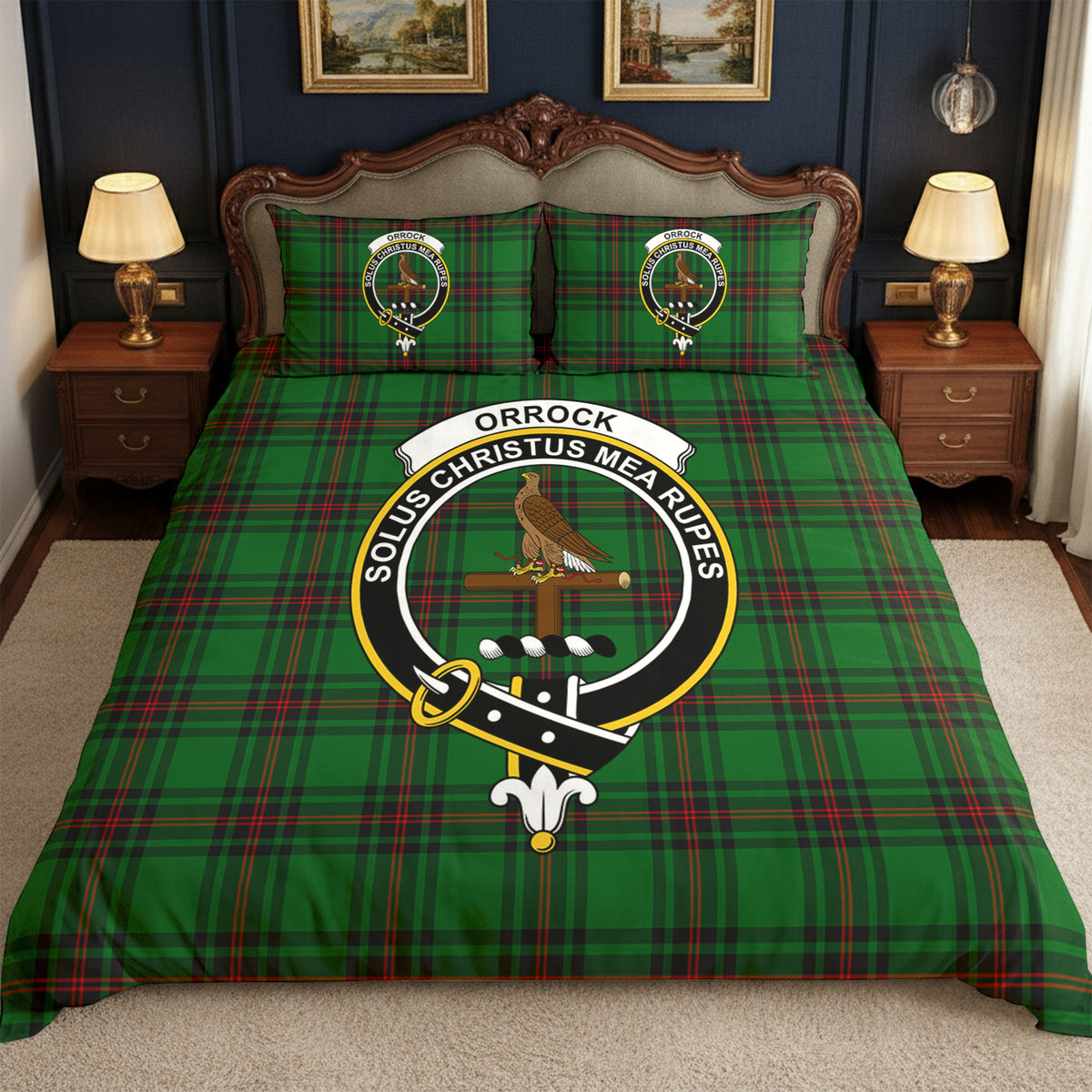 Orrock Tartan Crest Bedding Set