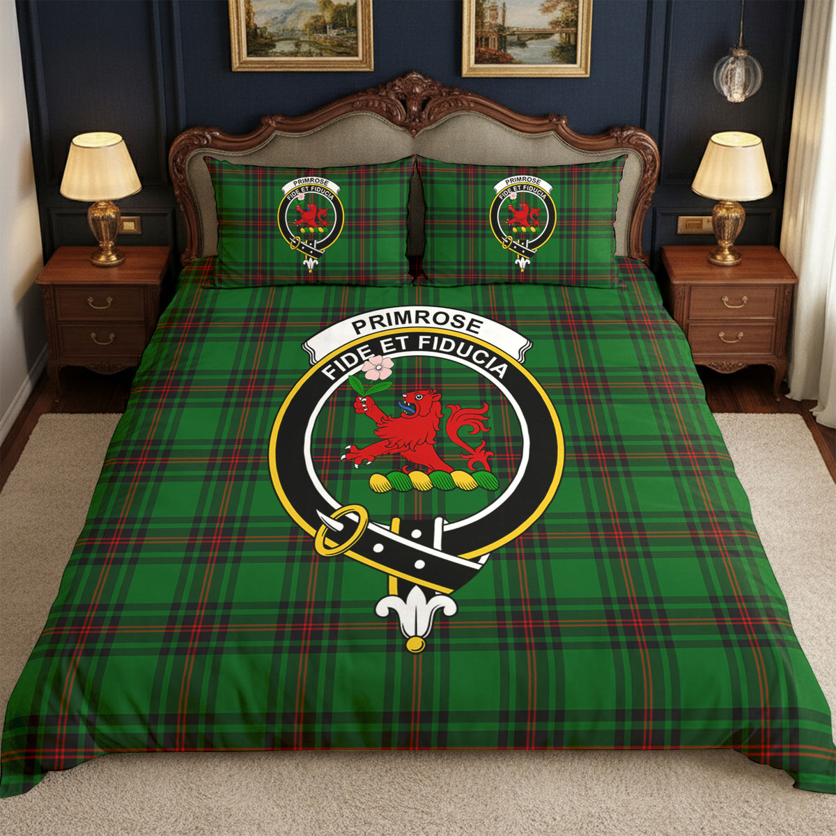 Primrose Tartan Crest Bedding Set