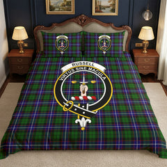 Russell Modern Tartan Crest Bedding Set