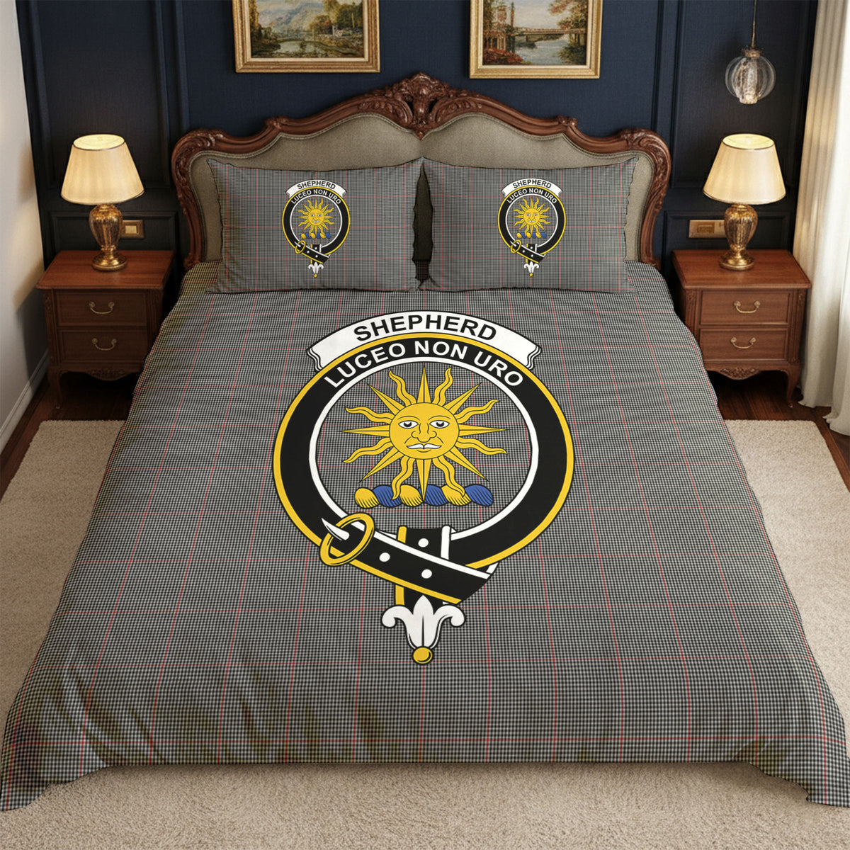 Shepherd Tartan Crest Bedding Set