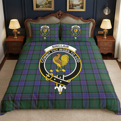 Sinclair Hunting Modern Tartan Crest Bedding Set