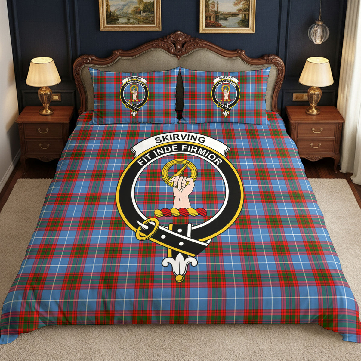 Skirving Tartan Crest Bedding Set