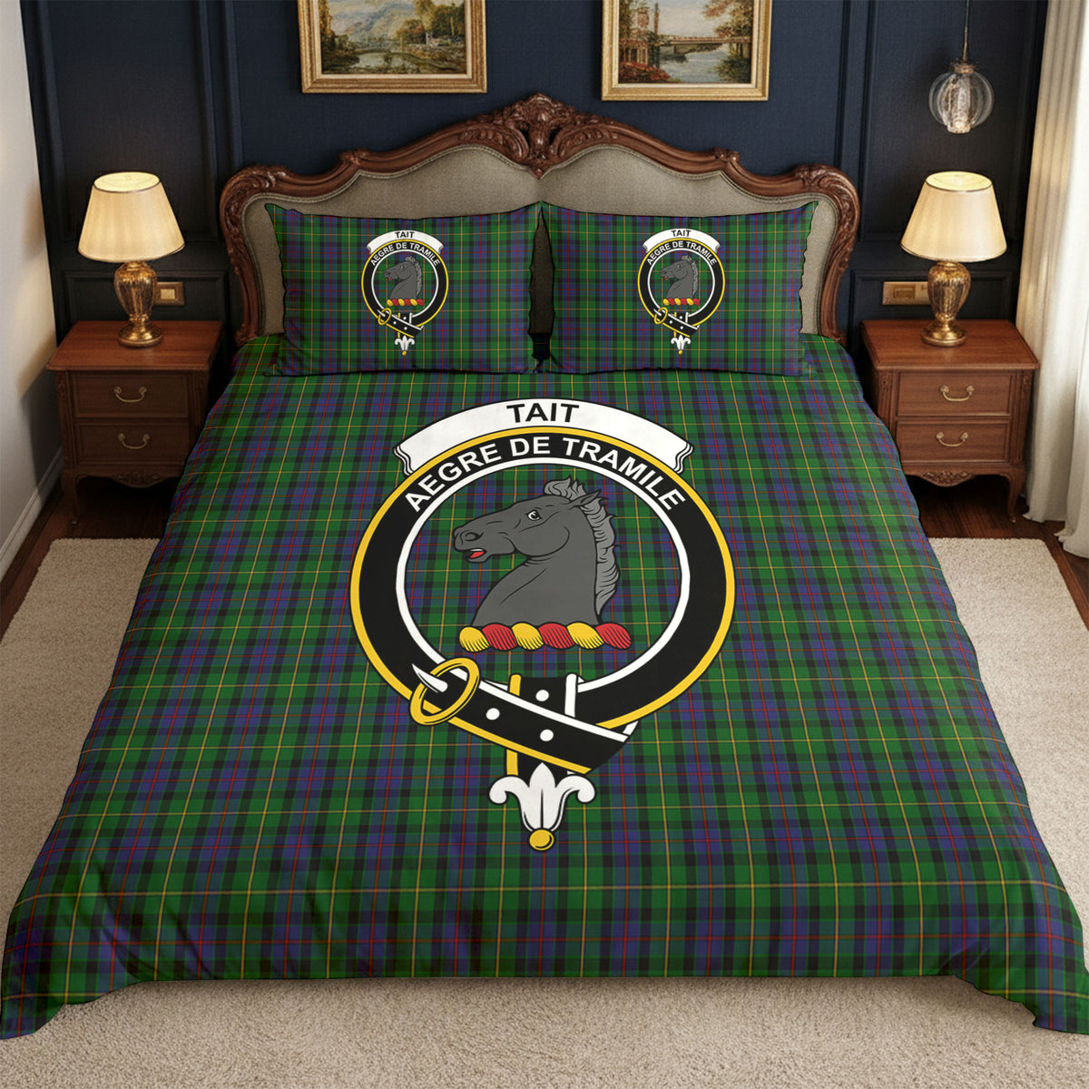 Tait Tartan Crest Bedding Set