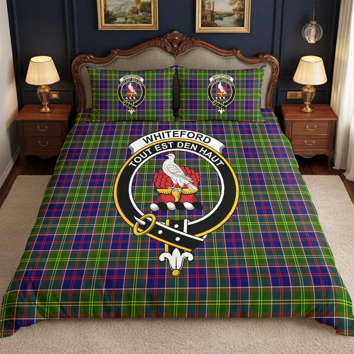 Whiteford Tartan Crest Bedding Set
