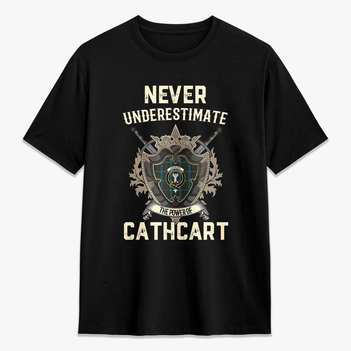 Cathcart Tartan Crest 2D T-shirt - Never Underestimate Style