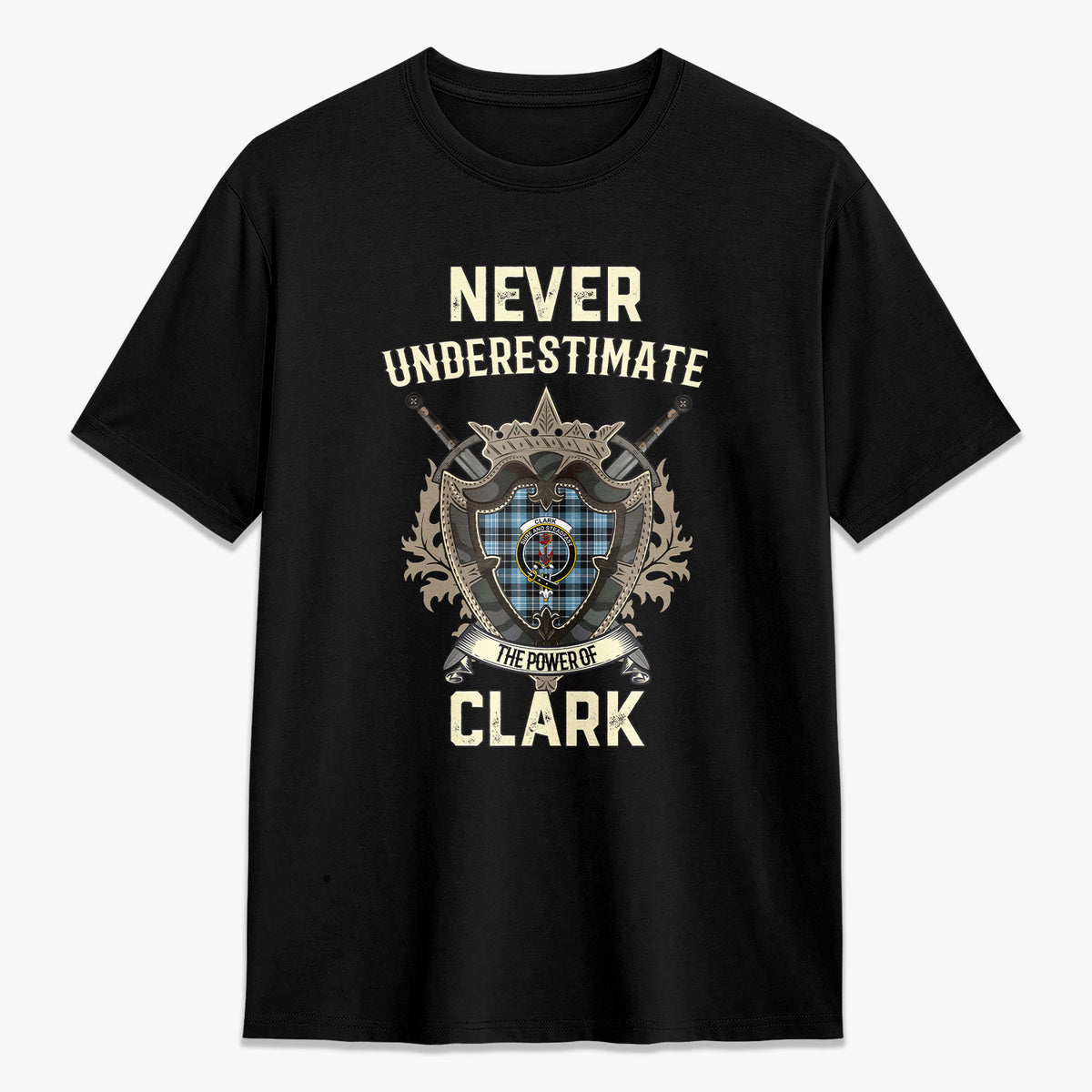 Clark Ancient Tartan Crest 2D T-shirt - Never Underestimate Style
