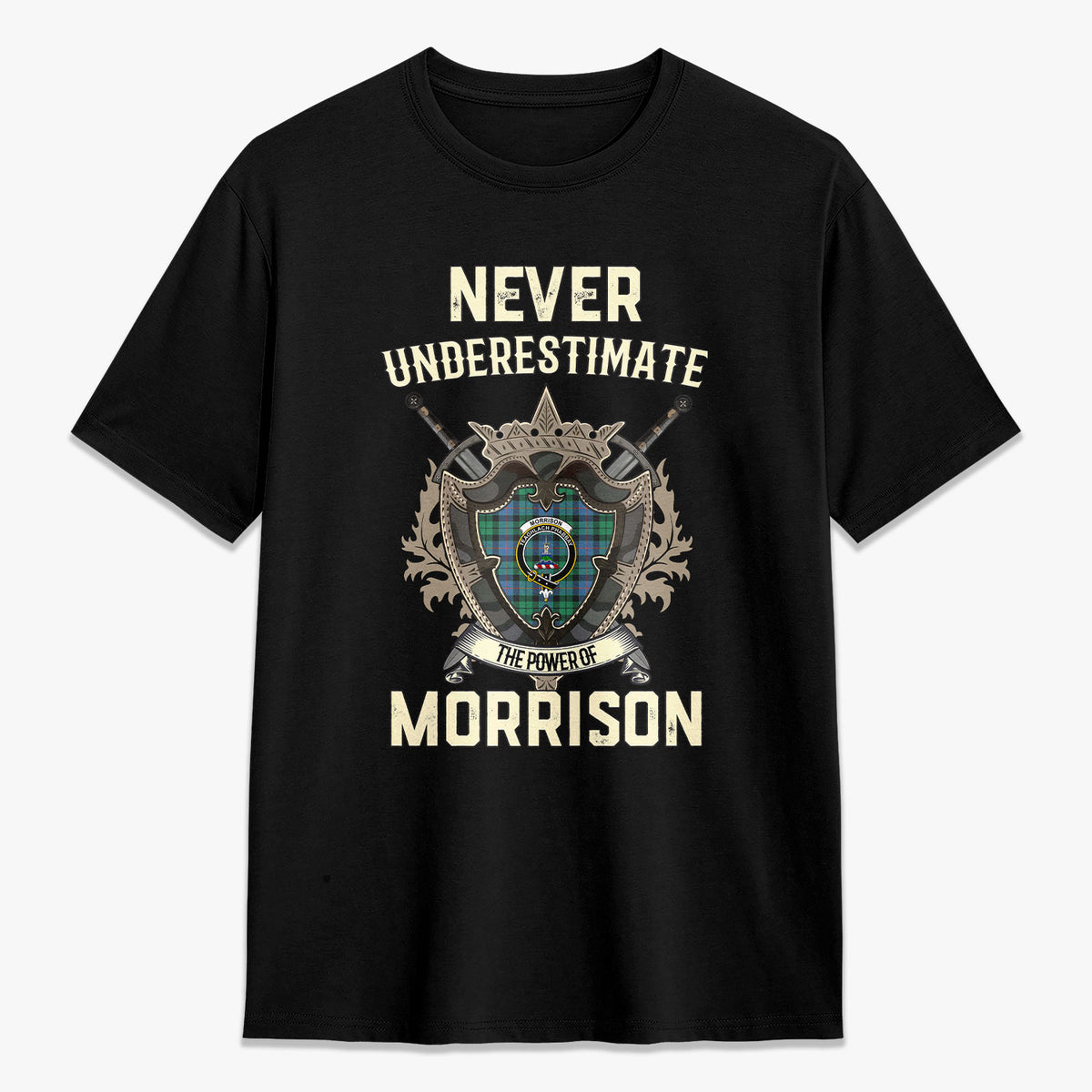 Morrison Ancient Tartan Crest 2D T-shirt - Never Underestimate Style