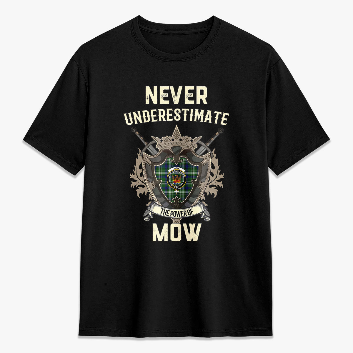 Mow Tartan Crest 2D T-shirt - Never Underestimate Style