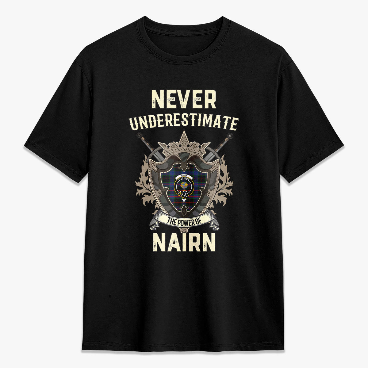 Nairn Tartan Crest 2D T-shirt - Never Underestimate Style