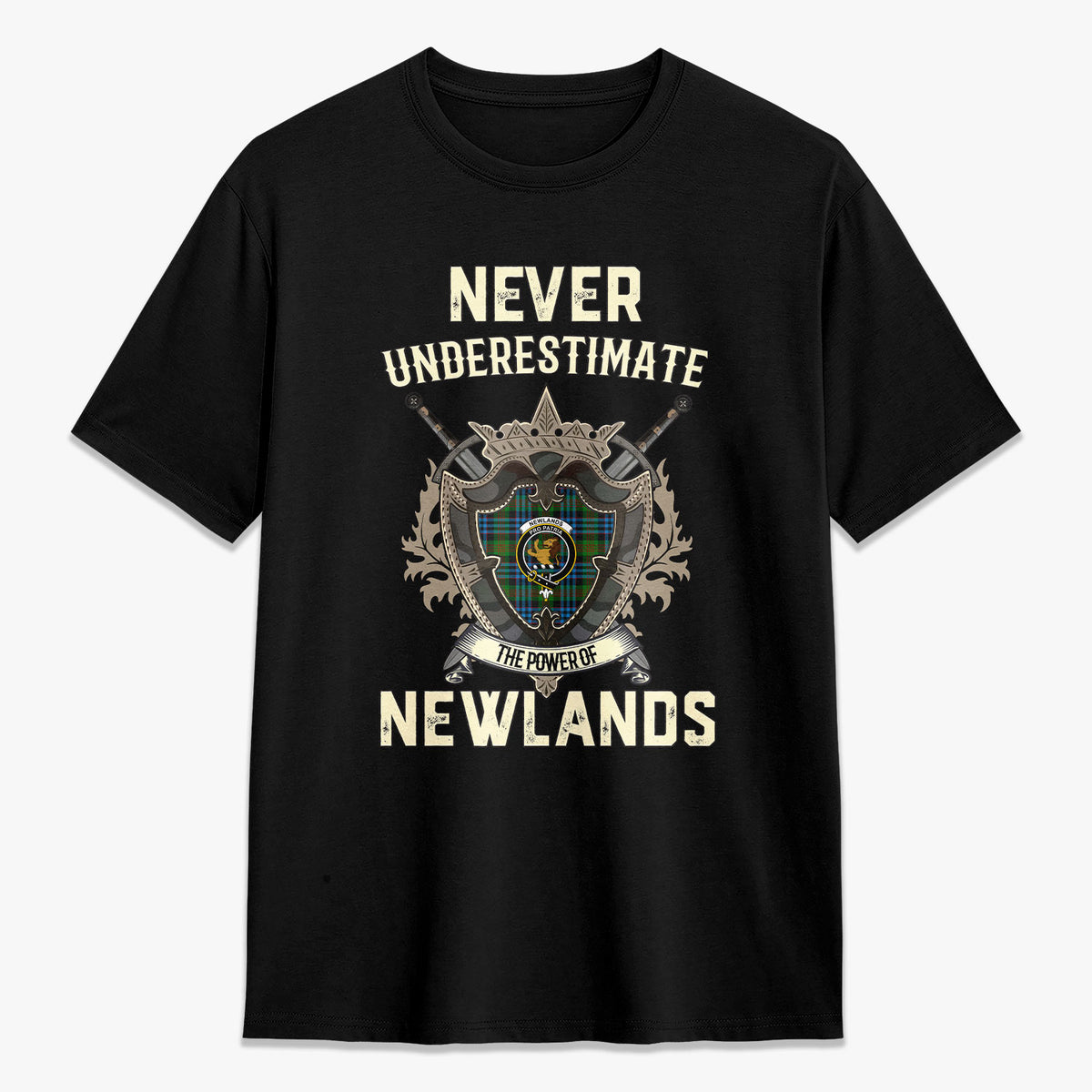 Newlands Tartan Crest 2D T-shirt - Never Underestimate Style