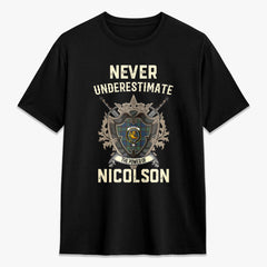 Nicolson Hunting Ancient Tartan Crest 2D T-shirt - Never Underestimate Style