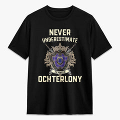 Ochterlony Tartan Crest 2D T-shirt - Never Underestimate Style