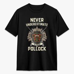 Pollock Tartan Crest 2D T-shirt - Never Underestimate Style