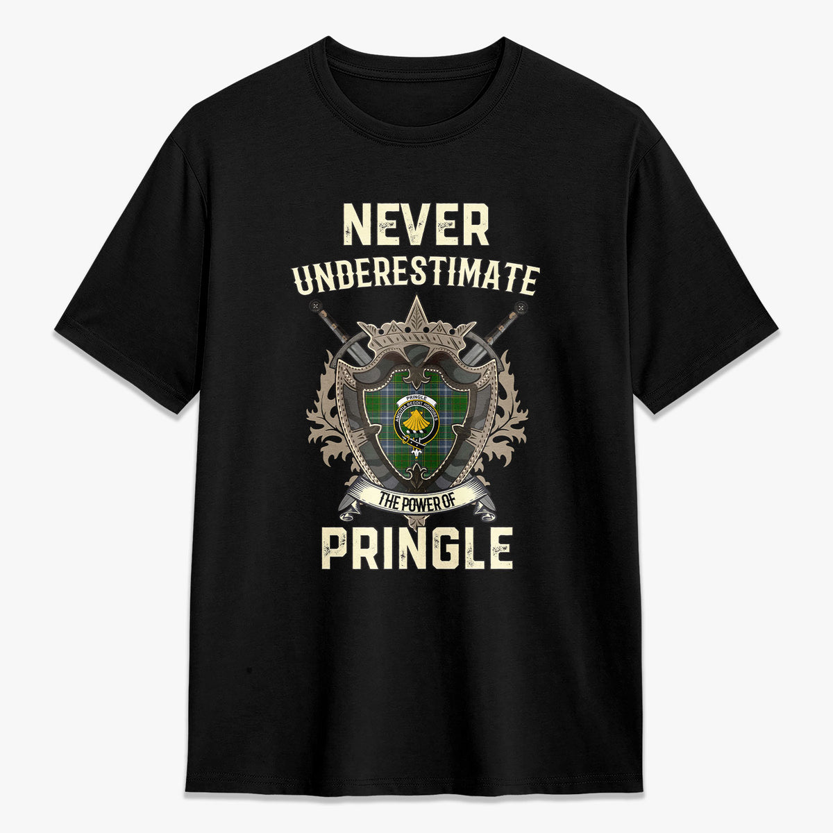Pringle Tartan Crest 2D T-shirt - Never Underestimate Style