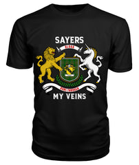 Sayers Tartan Crest 2D T-shirt - Blood Runs Through My Veins Style