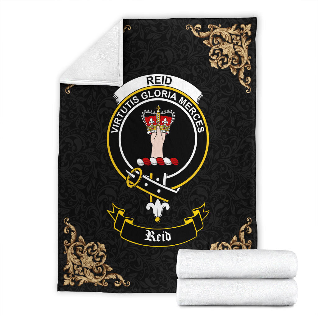 Reid Crest Tartan Premium Blanket Black