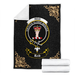 Reid Crest Tartan Premium Blanket Black