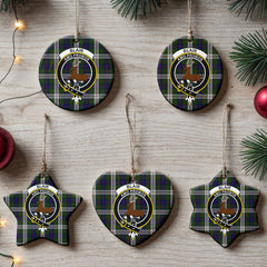 Blair Dress Tartan Crest Christmas Ceramic Ornament