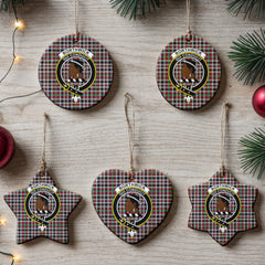 Borthwick Ancient Tartan Crest Christmas Ceramic Ornament