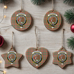 MacKinnon Ancient Tartan Crest Christmas Ceramic Ornament