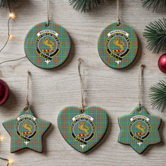 MacKintosh Hunting Ancient Tartan Crest Christmas Ceramic Ornament