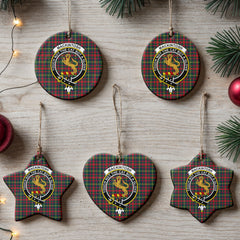 MacKintosh Hunting Modern Tartan Crest Christmas Ceramic Ornament