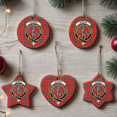 McBain Tartan Crest Christmas Ceramic Ornament
