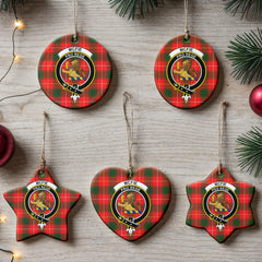 McFie Tartan Crest Christmas Ceramic Ornament