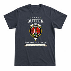 Butter Tartan Crest Mischief and Mayhem T-shirt