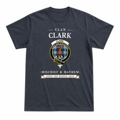 Clark Ancient Tartan Crest Mischief and Mayhem T-shirt