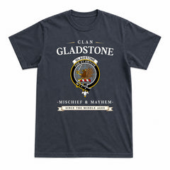 Gladstone Tartan Crest Mischief and Mayhem T-shirt