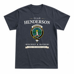 Henderson Ancient Tartan Crest Mischief and Mayhem T-shirt