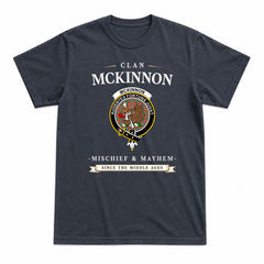 McKinnon Ancient Tartan Crest Mischief and Mayhem T-shirt