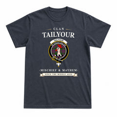 Tailyour (or Taylor) Tartan Crest Mischief and Mayhem T-shirt