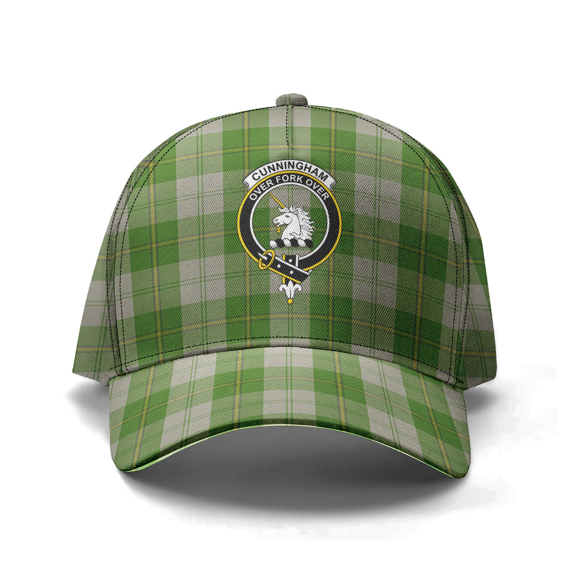 Cunningham Dress Green Dancers Tartan Crest Classic Cap