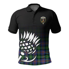 MacLennan Ancient Tartan Crest Polo Shirt - Thistle Black Style