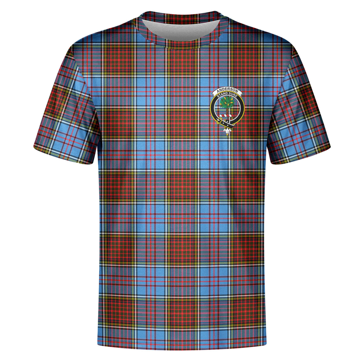 Anderson Modern Tartan Crest T-shirt