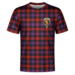 Brown Modern Tartan Crest T-shirt