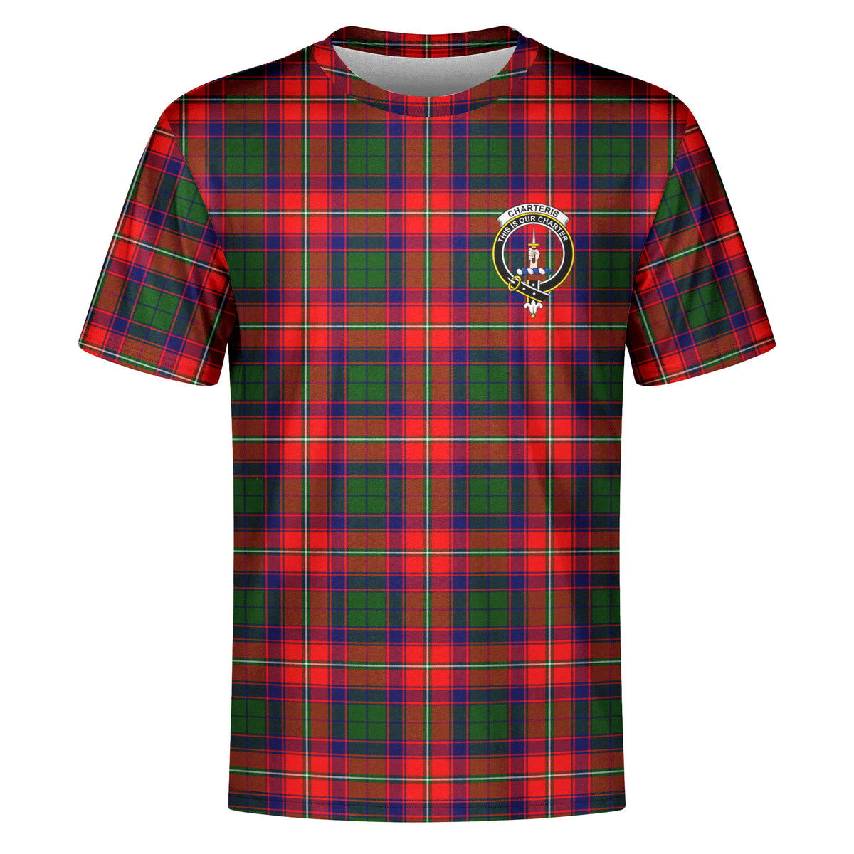 Charteris (Earl of Wemyss) Tartan Crest T-shirt