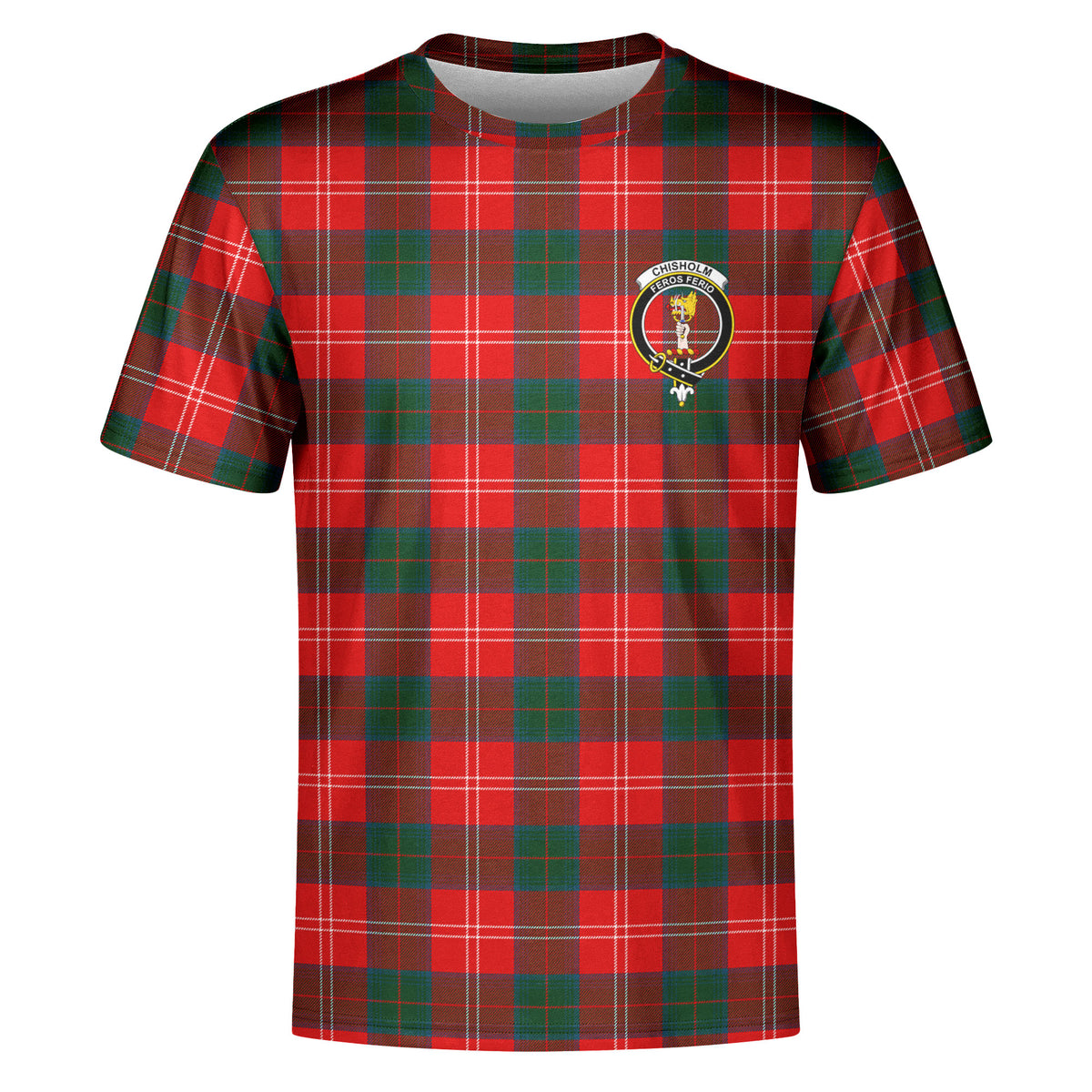 Chisholm Modern Tartan Crest T-shirt