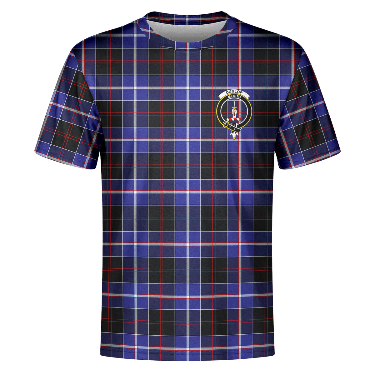 Dunlop Modern Tartan Crest T-shirt